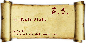Prifach Viola névjegykártya